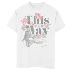 Футболка с цветочным рисунком и графикой для мальчиков 8–20 лет «Звездные войны: Мандалорец This Is The Way» Licensed Character