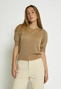 Базовая футболка liva с пышными рукавами Minus, Met Tan Metal.