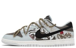 Dunk Chinese Style, Xia Shang, Phoenix Bird узор износостойкие низкие кроссовки для скейтбординга мужские Nike, коричневый/белый