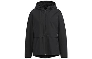 Женская куртка на молнии с капюшоном, черная Adidas