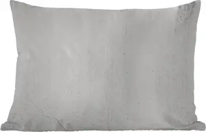 Подушка для улицы - Бетон - Текстурированная - Белый - Серый - Промышленный - 50x30 см - Устойчива к атмосферным воздействиям - Подушка для отдыха - Подушка для дивана - Украшение для гостиной MuchoWow