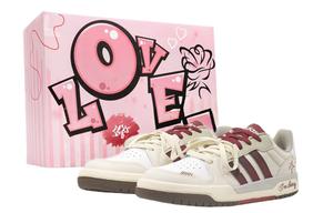 Entrap Angel's Tear, устойчивые к истиранию в области сердца, легкие и дышащие низкие кроссовки для скейтбординга unisex Adidas Neo, экрю бордовый