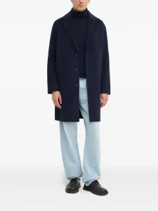 Шерстяное пальто на пуговицах From Future, синий