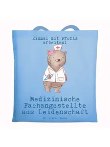 Сумка для переноски Mr & Mrs Panda Medizinische Fachangestellte Leiden, небесно-синий