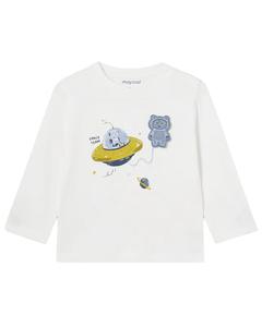 Майорал Спейс Тим Графическая футболка Mayoral, слоновая кость