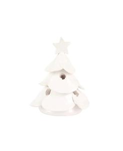 Миниатюрный подсвечник Foresta в форме елки с волнистым краем VIETRI, белый