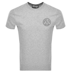 Футболка из хлопка с логотипом VERSACE JEANS COUTURE, серый