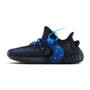 Кроссовки adidas originals Yeezy Boost 350 Lifestyle Shoes Unisex Low-top Black/Blue, черный/синий