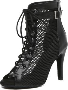 Женские вечерние ботильоны Minishion с открытым носком для танцев