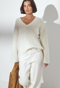 Джемпер NA-KD V-NECK, Offwhite/Off-White