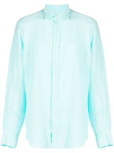 Hackett льняная рубашка с вышитым логотипом, синий