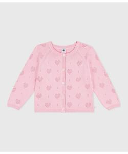 Вязаный кардиган с сердечками