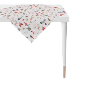 Скатерть Apelt Winterwelt Typ A, 88x5x88 см цвет grau/rot