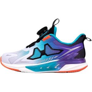 Износостойкие дышащие низкие детские кроссовки для бега для детей от 3 до 7 лет XTEP, белый/синий/фиолетовый