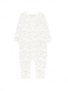 Комбинезон с длинными рукавами и принтом собак Bonpoint, бежевый