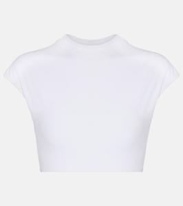 Укороченный топ из эластичного джерси The Attico, белый