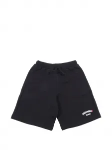Шорты с принтом-логотипом и шнурком Dsquared2 Kids, черный