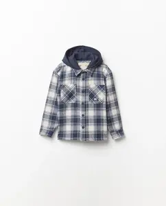 Фланелевая рубашка в клетку Sfera, морской