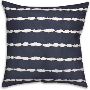 Creative Products Декоративная подушка Navy Abstract Stripes, синяя Navy Abstract Stripes