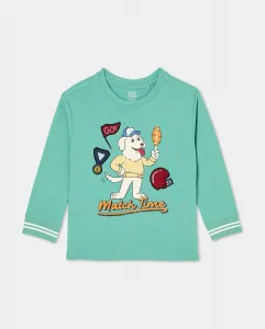 Длинный рукав футболка с детскими нашивками Kids El Corte Inglés, зеленый