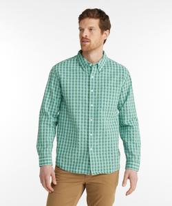 Рубашка из органического хлопка сирсакер, с длинным рукавом, в клетку, японский крой.