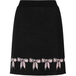 Юбка Boutique Bow с интарсией MOSCHINO, черный