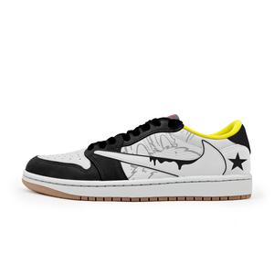 Jordan Travis Scott x Air 1 амортизация, износостойкие низкие винтажные баскетбольные кроссовки unisex black white