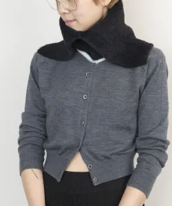 Пушистый шарф-воротник Tricot, цвет 99Black