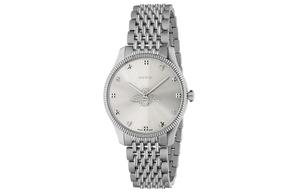 Часы GUCCI G Timeless Collection Кварцевый механизм Браслет из нержавеющей стали Белый циферблат Унисекс