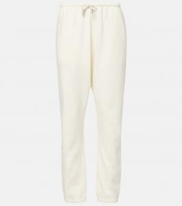 Тео хлопковые и кашемировые спортивные брюки The Row, Bone