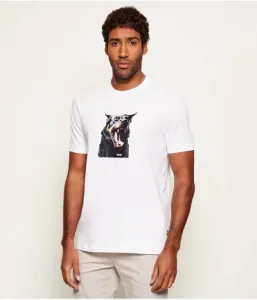 Футболка Te_Dobermann regular fit Boss Orange, белый