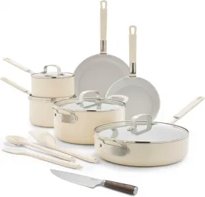 Набор посуды GreenPan x Bobby Flay, 13 предметов, кремовый