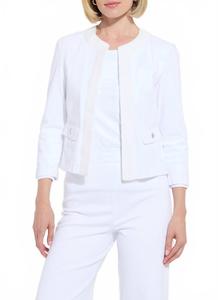 Арбор Вышитая Джинсовая Куртка В Белом Цвете Lysse