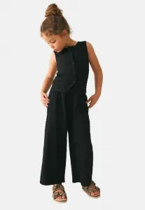 Жилет прямого кроя с фактурной поверхностью и широкими штанинами Next, Black