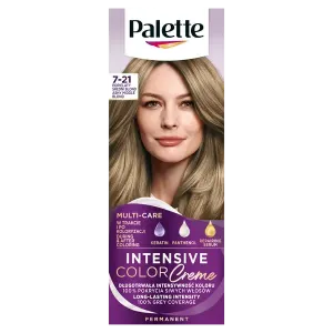 Краска для волос 7-21 пепельно-средний блондин, 1 упаковка. Palette Intensive color creme, цвет 7-21 popielaty średni blond