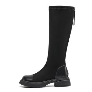 Ботфорды женские черные EBLAN на каблуке 3,5 см