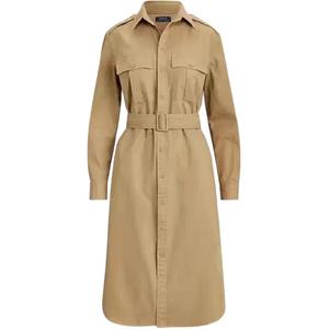 Женское платье с длинными рукавами Polo Ralph Lauren, хаки