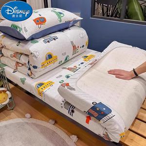 Disney Комплект постельного белья, 5 предметов: простыня на резинке 0.9м, пододеяльник, наволочка, наперник, одеяло 1.5 кг, хлопок