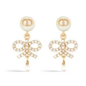 Женские золотые серьги из смолы DIOR