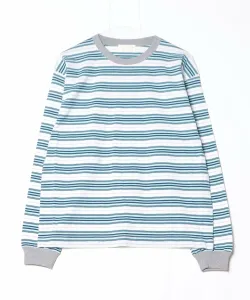 SOGLIA/Soria OPEN END MULTI BORDER LS TEE Border Tee