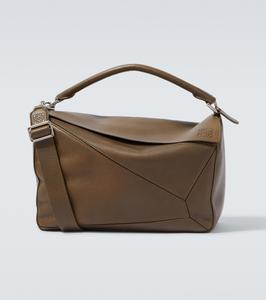 Большая кожаная сумка-тоут Puzzle Loewe, Tundra