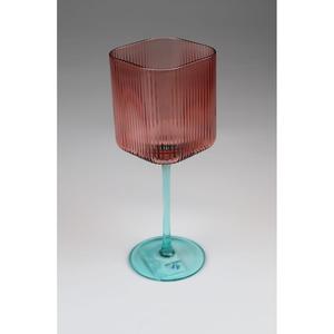 Бокалы для шампанского Ручная работа набор из 3 штук Am Design, розовый/синий