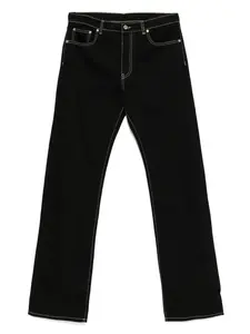 Прямые джинсы с логотипом OFF-WHITE, черный