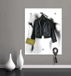 Вешалка Queence "Girls Club" 80х120х3 см, черно-белый