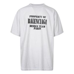 Футболка property vintage t-shirt large fit 'white black' Balenciaga, белый