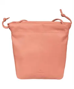 Кожаная сумка через плечо с затягивающимся шнурком Il Bisonte, розовый