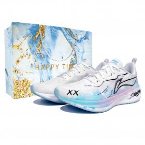 Мужские низкие повседневные беговые кроссовки Li Ning Wuyue с амортизацией и износостойкостью., белый