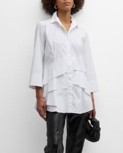 Топ Jenna из поплина с оборками на пуговицах Finley