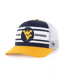 Кепка водителя грузовика West Virginia Mountaineers с полосками и регулируемым креплением для больших мальчиков и девочек, темно-синяя/золотая '47 Brand