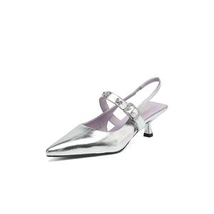 Туфли на тонком каблуке, высокие, 5 см, женские Bebe, Silver